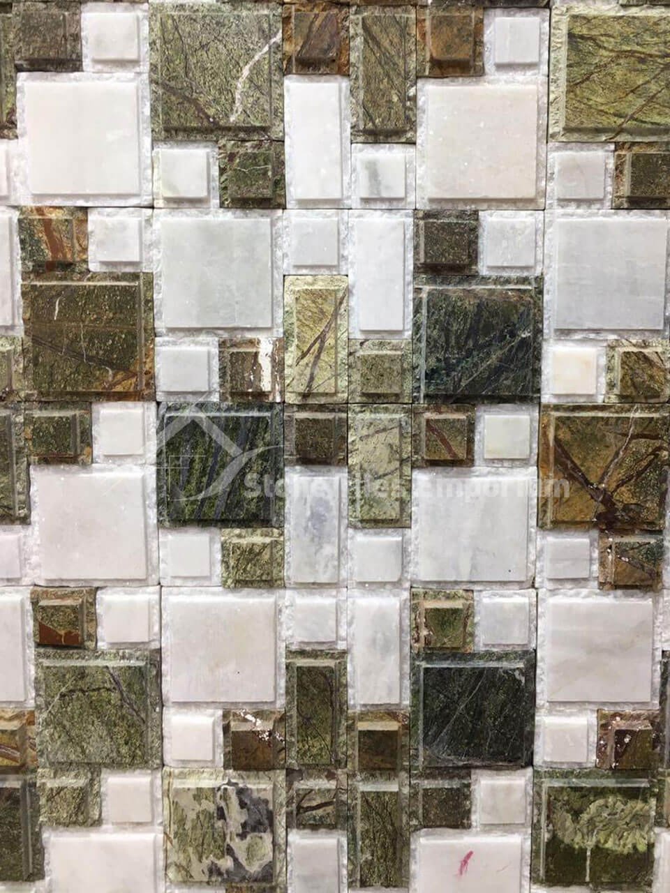 Green and White Marble Stone Cladding Distributors