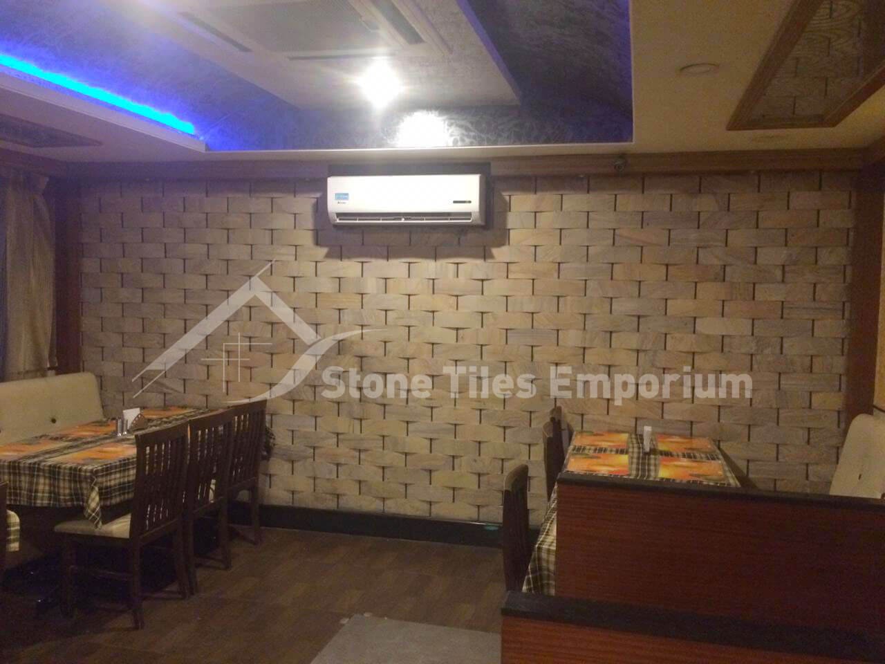 Decorative stone wall