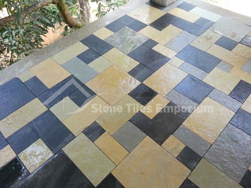 Tandoor blue- kadapa stones leather finishing