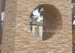 teak wood sandstone wall cladding