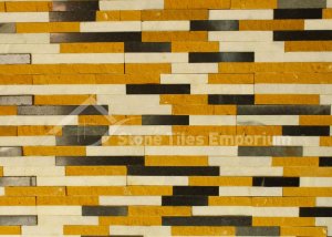 Yellow,White and Black stone cladding Bangalore