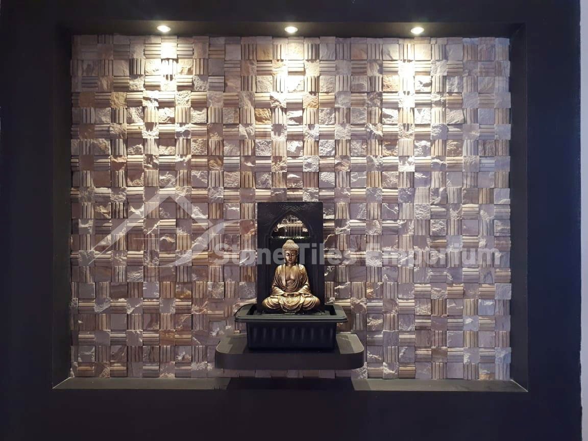 buddha stone cladiing wall art