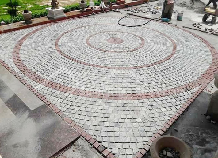 Cobblestone For Parking Area.