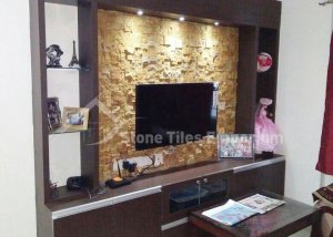 TV Background Stone Cladding Bangalore