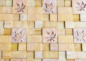 Teakwood leaf pattern up and down