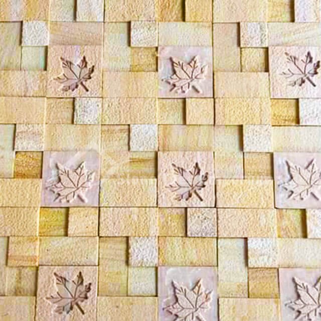 Teakwood leaf pattern up and down